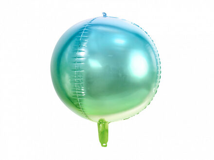 Folieballon rond Blauw - Groen