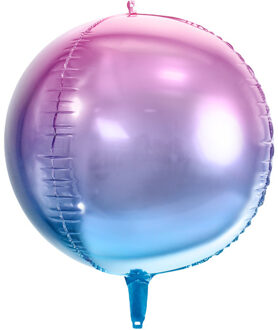 Folieballon rond Paars - Blauw