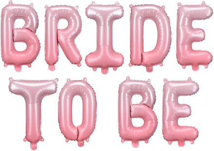 Folieballon Set 'Bride To Be' Roze (340x35 cm)