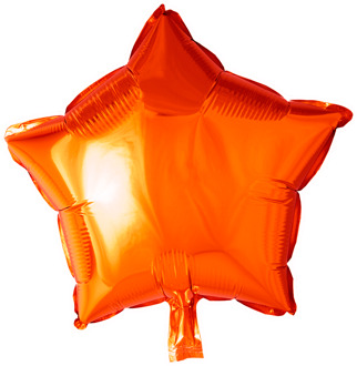 Folieballon Ster Oranje (45cm)
