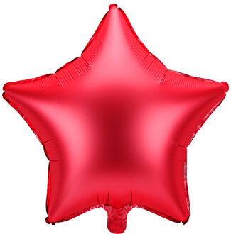 Folieballon ster rood Satijn 48cm Rood - Zalm