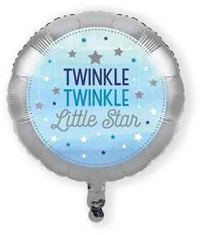 Folieballon Twinkle Boy Jongens 46 Cm Blauw/wit