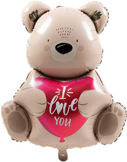 Folieballon Valentijn Ombre Love Teddy Beer "I love you (56 cm) Multikleur - Print