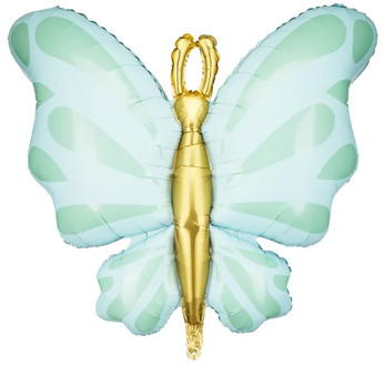 Folieballon Vlinder Mint (69x69) Groen