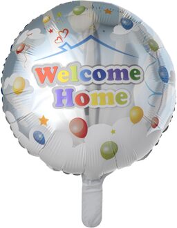 Folieballon Welcome Home Balloons (45cm) Zilver - Grijs