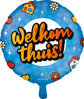 Folieballon 'Welkom Thuis' (46cm) Multikleur - Print
