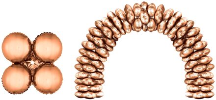 Folieballonnen Ballonnenboog Rosé Koper Rond (10st) Goud - Brons