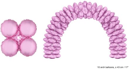 Folieballonnen Ballonnenboog Roze Rond - 10 Stuks