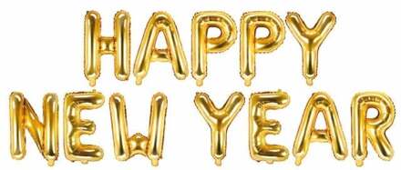 Folieballonnen Happy New Year Goud Goud - Brons
