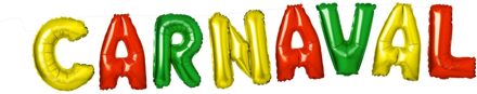 Folieballonnen Set 'Carnaval' Meerkleurig Multikleur - Print