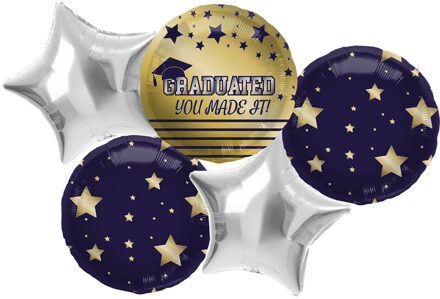 Folieballonnen Set Geslaagd Academic Elegance (5st) Multikleur - Print