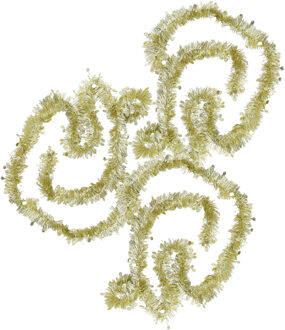 Folieslinger - 3x - goud - folie - 8 cm x 2 m - kerstboom decoratie/kerstslinger