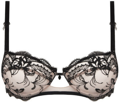 Follement Sexy Balconette BH Nude/Zwart | Luxe Lingerie - 75D