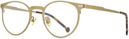 FONEX Pure Titanium Bril Retro Ronde Brillen Frame Mannen Optische Bijziendheid Eyewear Eye Glas Voor Vrouwen Koreaanse 8510 Goud