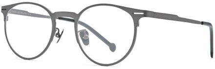 FONEX Pure Titanium Bril Retro Ronde Brillen Frame Mannen Optische Bijziendheid Eyewear Eye Glas Voor Vrouwen Koreaanse 8510 Grijs
