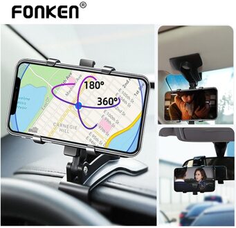Fonken Dashboard Auto Telefoon Houder 360 Graden Mobiele Smartphone Stands Achteruitkijkspiegel Zonneklep In Auto Gps Navigatie Beugel