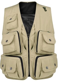 Fonoun Vissen Vest Afneembare Meerdere Zakken Ademend Waterdicht Comfortabele Slijtvaste Met Koperen Sluiting FF8663 Xxxl