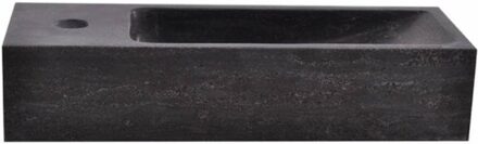 Fontein Hardsteen Smal 38X14X8 cm - Kraangat Rechts