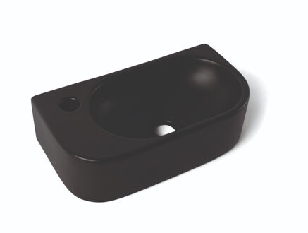 Fontein Luca Sanitair Ceramics 40x21,5x12 cm Keramiek Links Mat Zwart