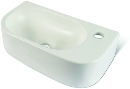 Fontein Luca Sanitair Ceramics 40x21,5x12 cm Keramiek Rechts Mat Wit