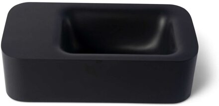 Fontein Luca Sanitair Lea 42x22x12 cm Solid Surface Zonder Kraangat Mat Antraciet