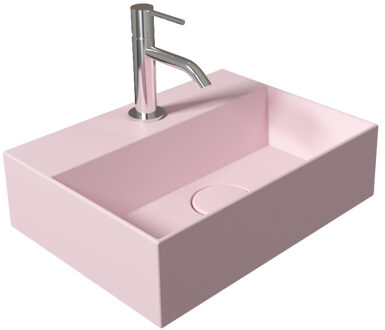 Fontein Salenzi Spy 40x30cm Mat Roze met Clickwaste