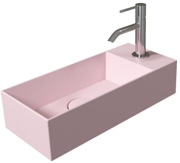 Fontein Salenzi Spy 45x20cm Mat Roze met Clickwaste