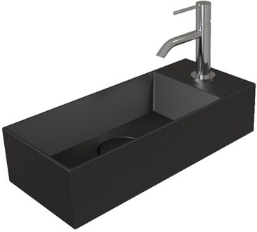 Fontein Salenzi Spy 45x20cm Mat Zwart met Clickwaste