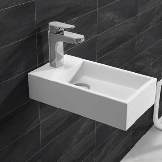 Fontein Solid Surface 40X22X10 cm - Kraan Gat Links