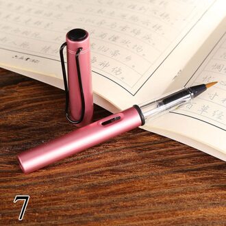 Fonteinen Stijl Water Zachte Borstel Pen Metalen Navulbare Inkt Aquarel Pen Voor Schilderen Kalligrafie Tekening Art Leveranties Kids roze