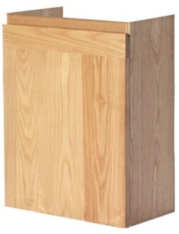 Fonteinkast Sanilux Wood Hangend Greeplijst Korpus Scharnier Rechts 52x40x22 cm Eiken