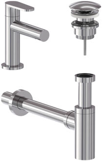 Fonteinkraan Combiset MAY Forma S Model Fonteinkraan, Designplug Always Open & Designsifon Chroom