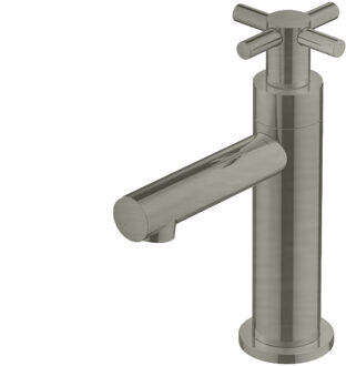 Fonteinkraan Hotbath Dude 1-kruisgreep Recht 15.5 cm Geborsteld Nikkel