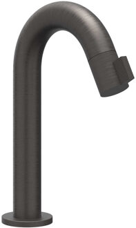 Fonteinkraan IVY Tribe Opbouw Gebogen Model S Met Schuimstraalmond Geborsteld Carbon Black PVD Geborsteld Carbon Black PVD RVS316