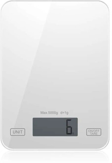 Food Baking Scales Mini Compact 5Kg/1G Kitchen Electronic Scales Home Glass Kitchen Scale Balck Tgk-001