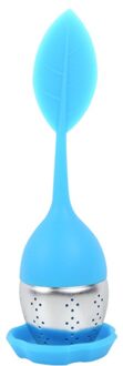 Food-grade hittebestendige bladeren bladeren silicone theezakje thee bal thee filter blauw