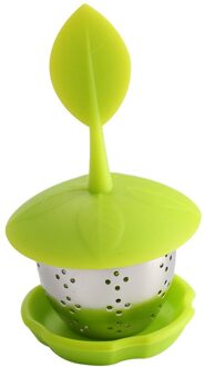 Food-grade hittebestendige bladeren bladeren silicone theezakje thee bal thee filter groen