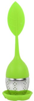 Food-grade hittebestendige bladeren bladeren silicone theezakje thee bal thee filter licht groen