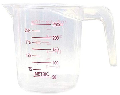 Food Grade Plastic Meetinstrumenten Met Schaal Duurzaam Draagbare Plastic Maatbeker Hulpmiddel Cups 250ML