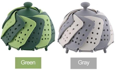 Food Grade Silicone Stomen Voedsel Mand Mesh Siliconen Stoomboot Vouwen Voedsel Fruit Groente Afvoer Mand