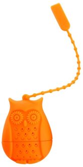 Food Grade Silicone Thee Infuser Filter Cartoon Uil Theezeefje Container Herbruikbare Theezakjes Theepotten Accessoire REME889