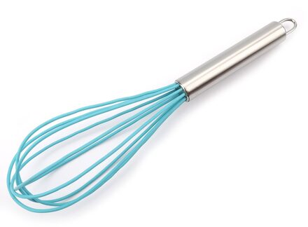 Food Grade Siliconen Garde Mixer Duurzaam Eiklopper Keuken Koken Egg Kloppers Kitchen Tools Hand Ei Mixer Koken Foamer 25cm Blauw