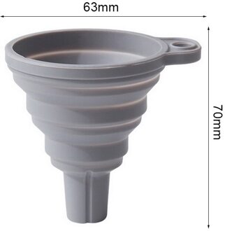 Food Grade Siliconen Gel Vouwen Trechter Opvouwbare Telescopische Lange Nek Trechter Vloeibare Vulling Keuken Gereedschap grijs