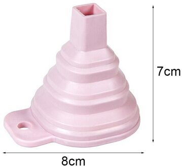 Food Grade Siliconen Gel Vouwen Trechter Opvouwbare Telescopische Lange Nek Trechter Vloeibare Vulling Keuken Gereedschap roze