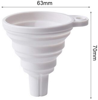 Food Grade Siliconen Gel Vouwen Trechter Opvouwbare Telescopische Lange Nek Trechter Vloeibare Vulling Keuken Gereedschap wit