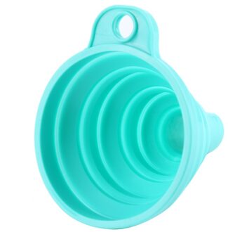 Food Grade Siliconen Gel Vouwen Trechter Vouwen Telescopische Lange Nek Trechter Vloeibare Vulling Keuken Tool blauw