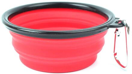 Food Grade Siliconen Inklapbare Expandable Kom 6 Kleur Reizen Opvouwbare Draagbare Kom Outdoor Soepkom Voor Camping/Wandelen Rood
