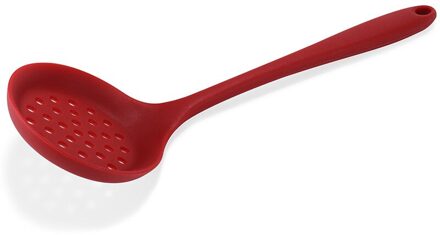 Food Grade Siliconen Lange Steel Rijst Soep Lepel Keuken Siliconen Lepel Bestek Gebruiksvoorwerpen Accessoires Effen Kleur Kinderen Lepel rood