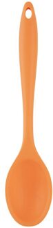 Food Grade Siliconen Lepel Hittebestendige Non-stick Soep Lepel Keukengerei Servies Lange Steel Koken Keuken Tool Gebruiksvoorwerpen oranje