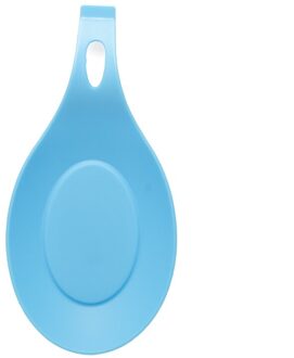 Food Grade Siliconen Lepel Houder Mat Hittebestendige Placemat Lepel Rust Stand Rack Gadget Keuken Siliconen Lepel Gereedschap 5Z blauw